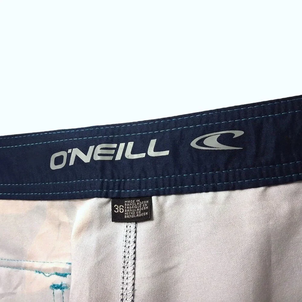 O'Neill Hyperfreak Coalition Board Shorts Mens 36 DWR Hyperdry 4-Way Stretch 10